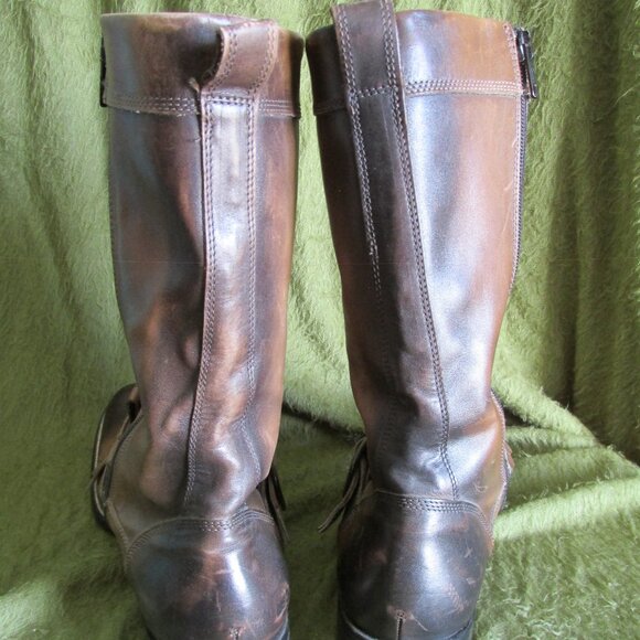 D Squared Leather Boots- size 43- Brown/Black tonal- worn once at fashion show main image 8